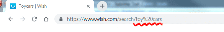 entrar como invitado en Wish haciendo búsquedas directamente en su url